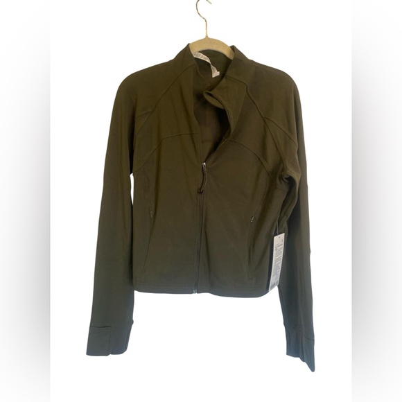 NWT Lululemon define cropped jacket nulu DARK OLIVE Size 12